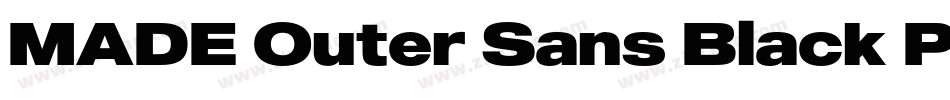 MADE Outer Sans Black PERSONAL USE字体转换